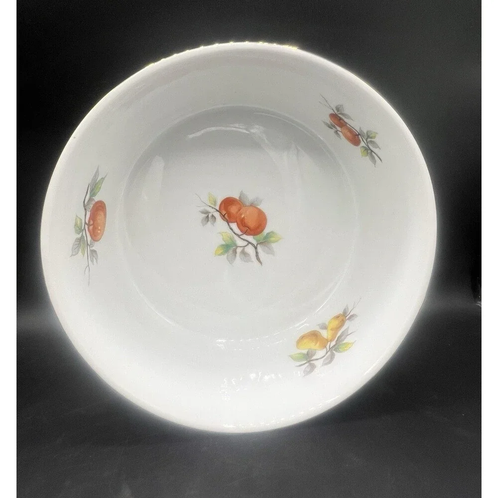 Andrea by Sadek Fruit 7531 9” Round Baker Casserole Dish Oven To Table Japan